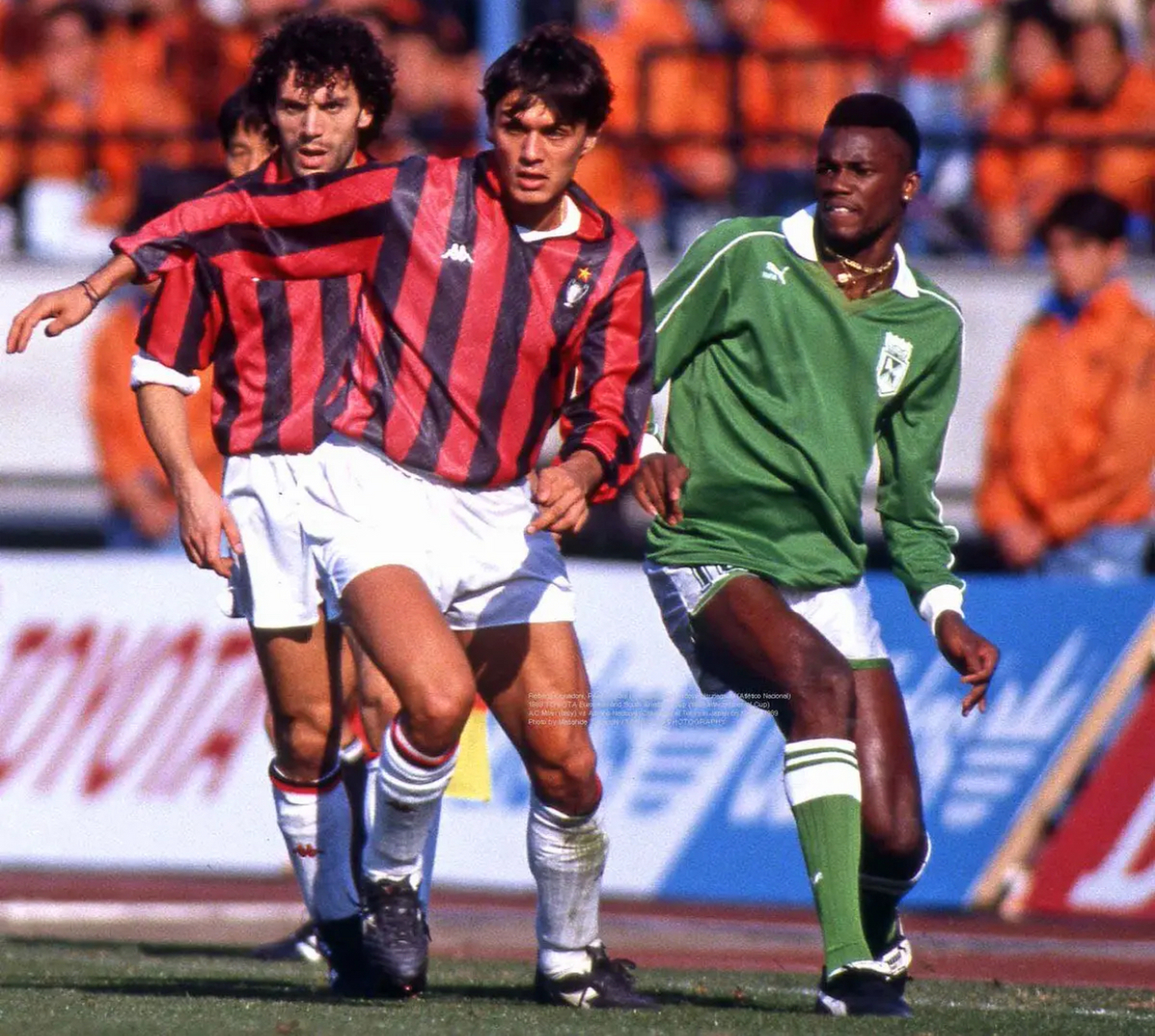 1989年丰田杯ac米兰球员马尔蒂尼 多纳多尼 1989年12月17日,丰田杯,ac