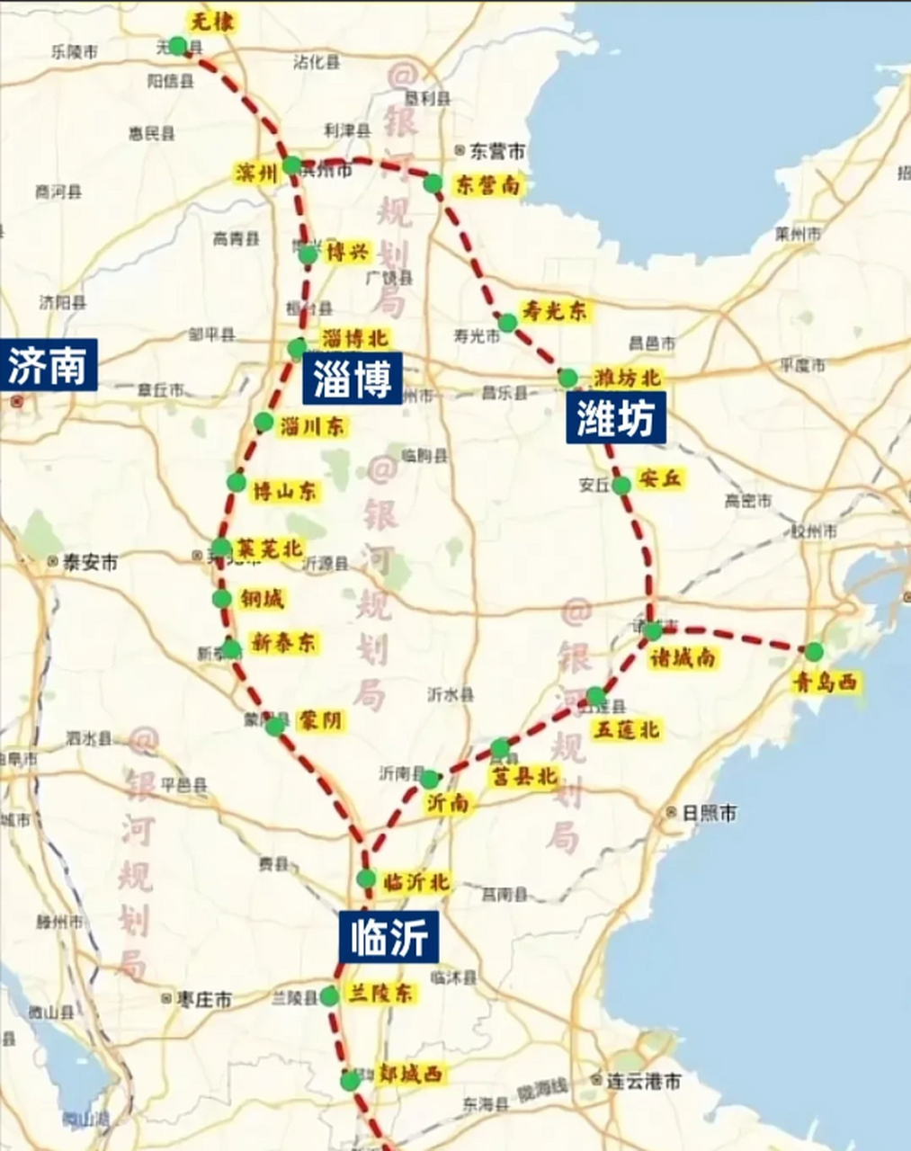 临沂高铁线路图图片