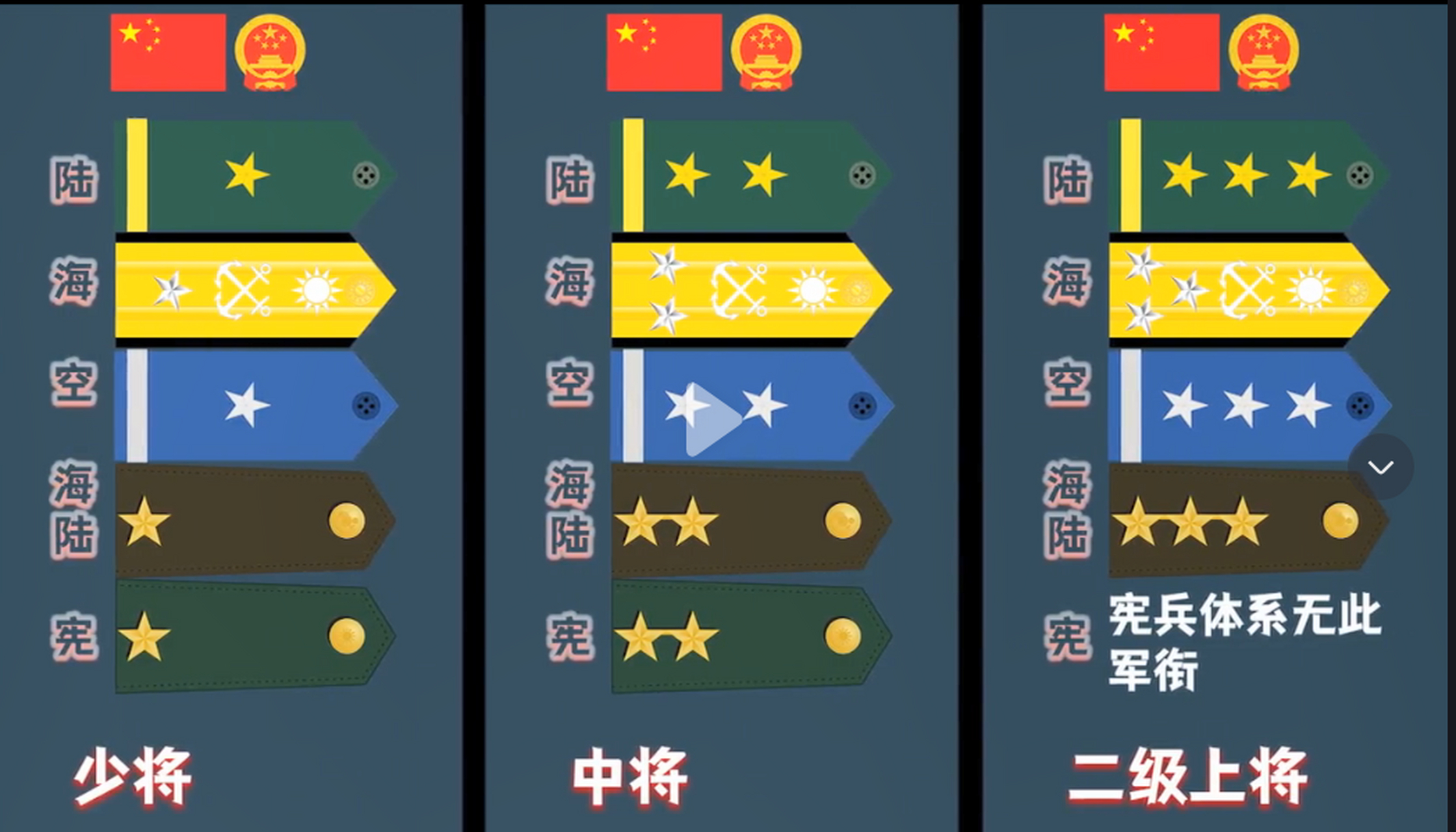 看看我国台湾省的军衔是什么样的图案吧,怎么我总感觉收复台湾不远了.