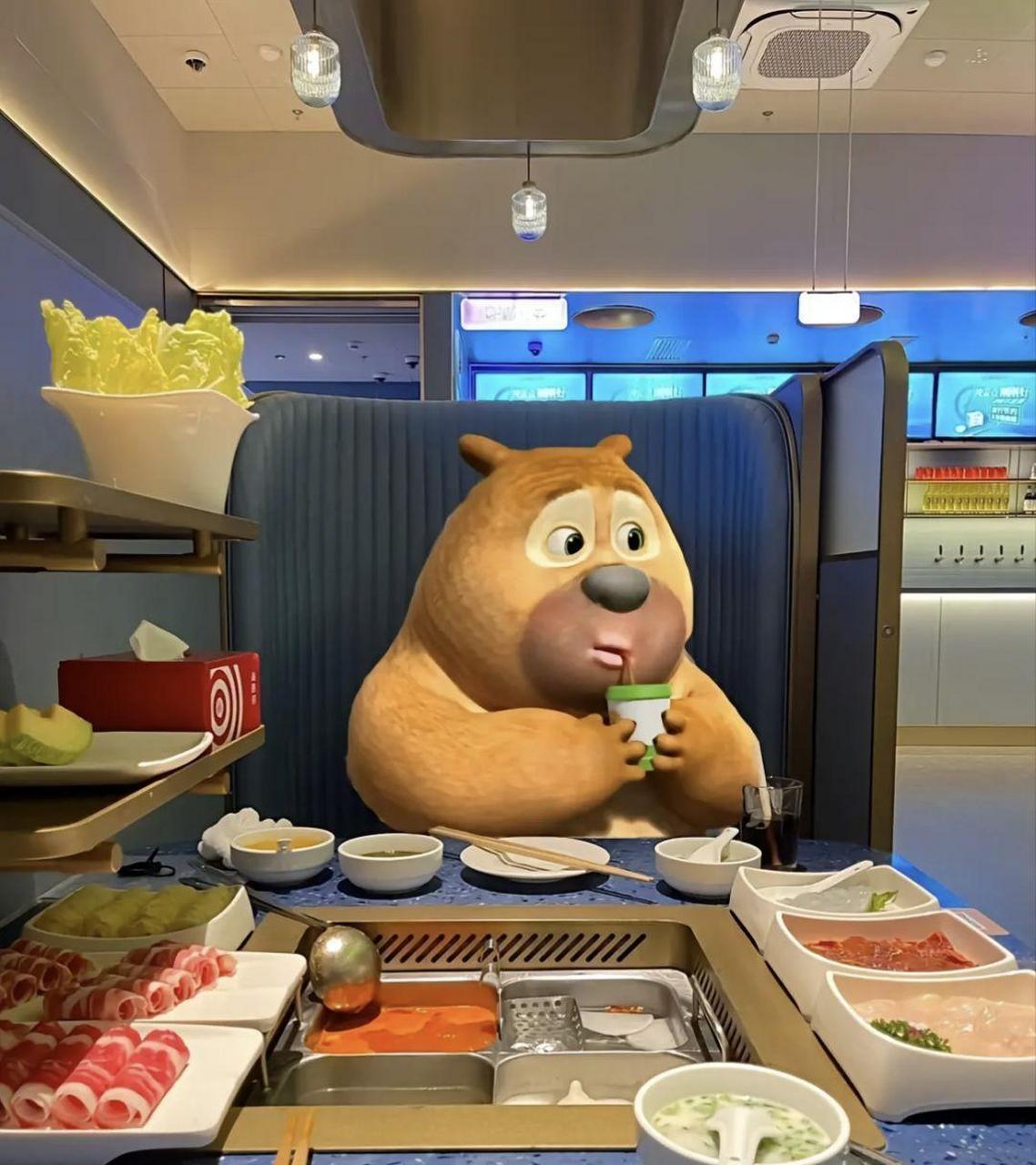 今天熊二约我吃饭了 #趣图搞笑