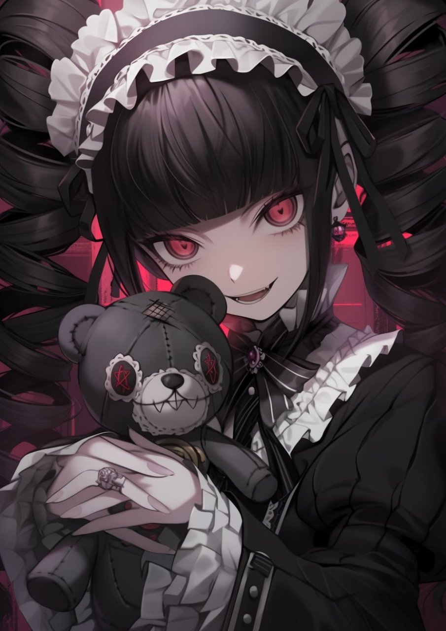 ai绘画# 黑暗系少女79 676767