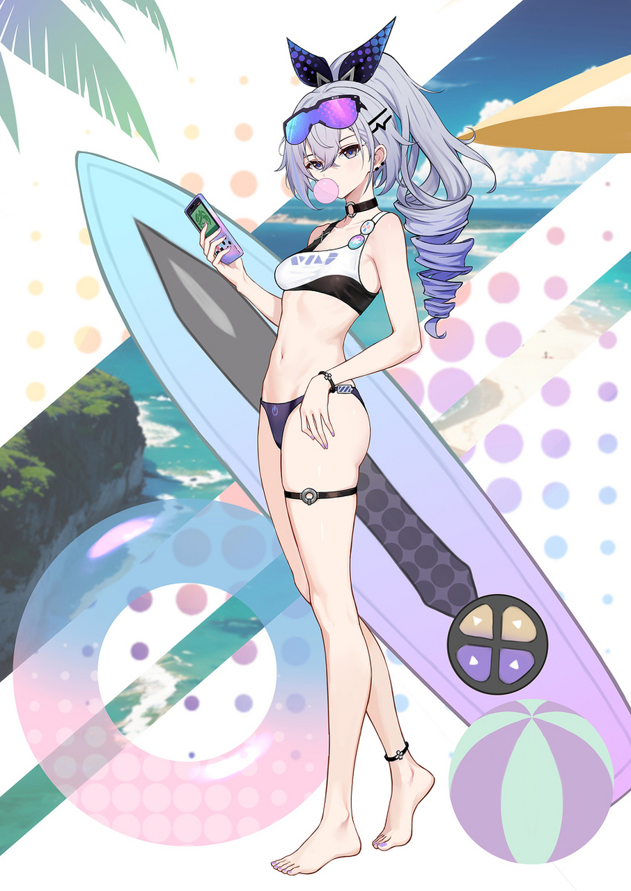 好耶!是泳装鸭鸭#银狼# #崩坏星穹铁道# #同人#  p站作者:云开明