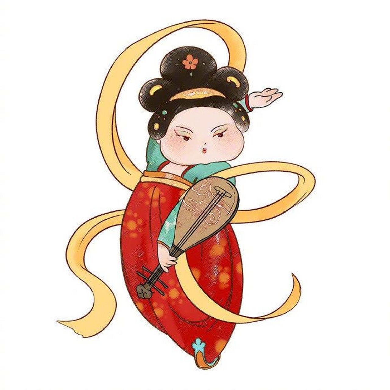 超可爱的q版仕女图  可可爱爱唐朝仕女图素材,刷到就被可爱到,让人