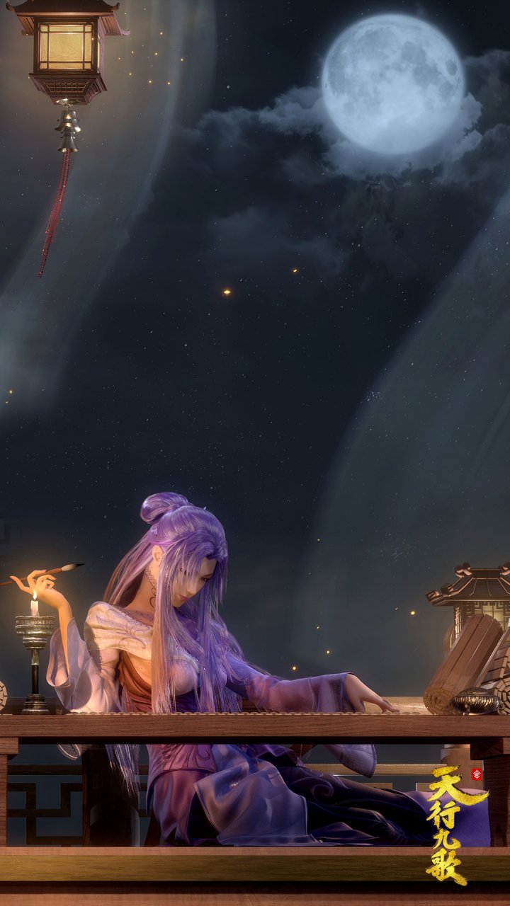 天行九歌# 两张紫女的壁纸,散发的女神好美呀.