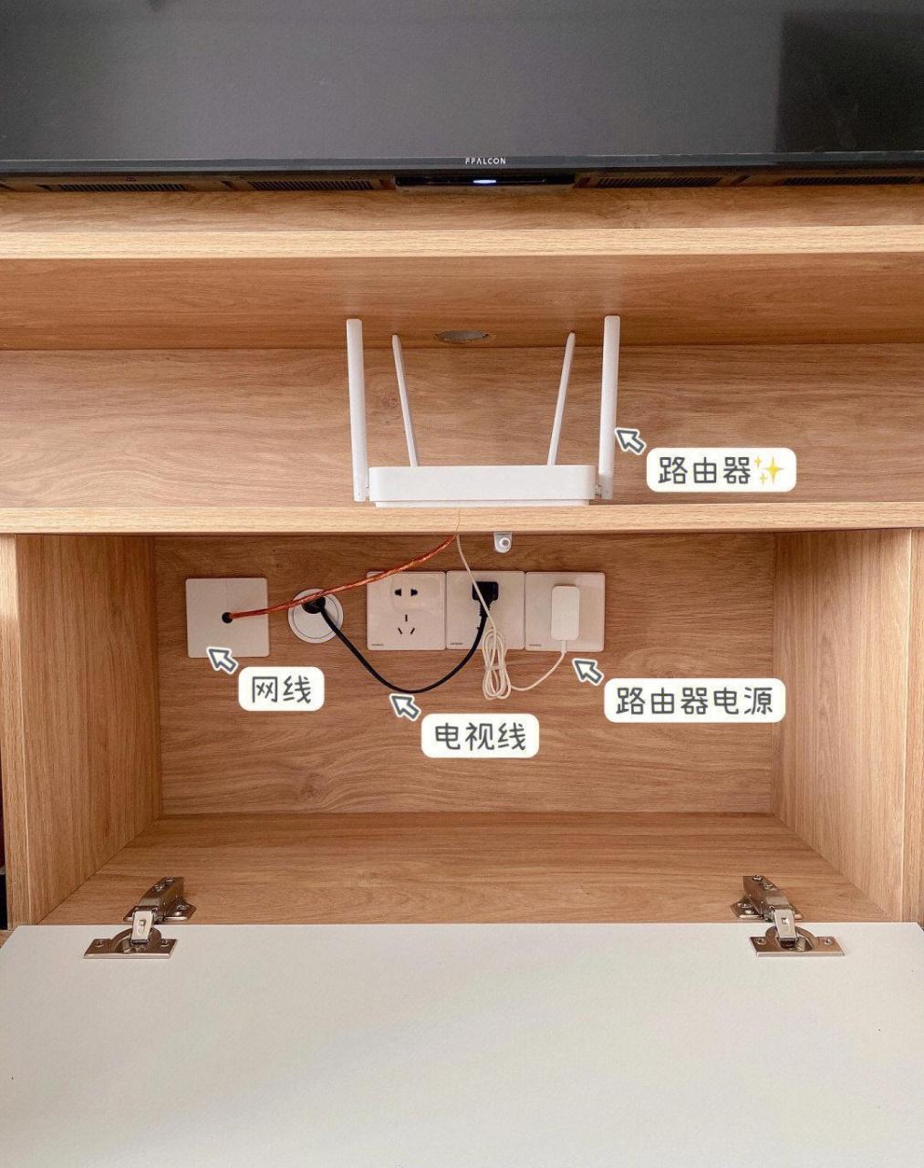 满墙电视柜完美隐藏电线插座的秘密[good] [点亮平安灯]想要背景墙