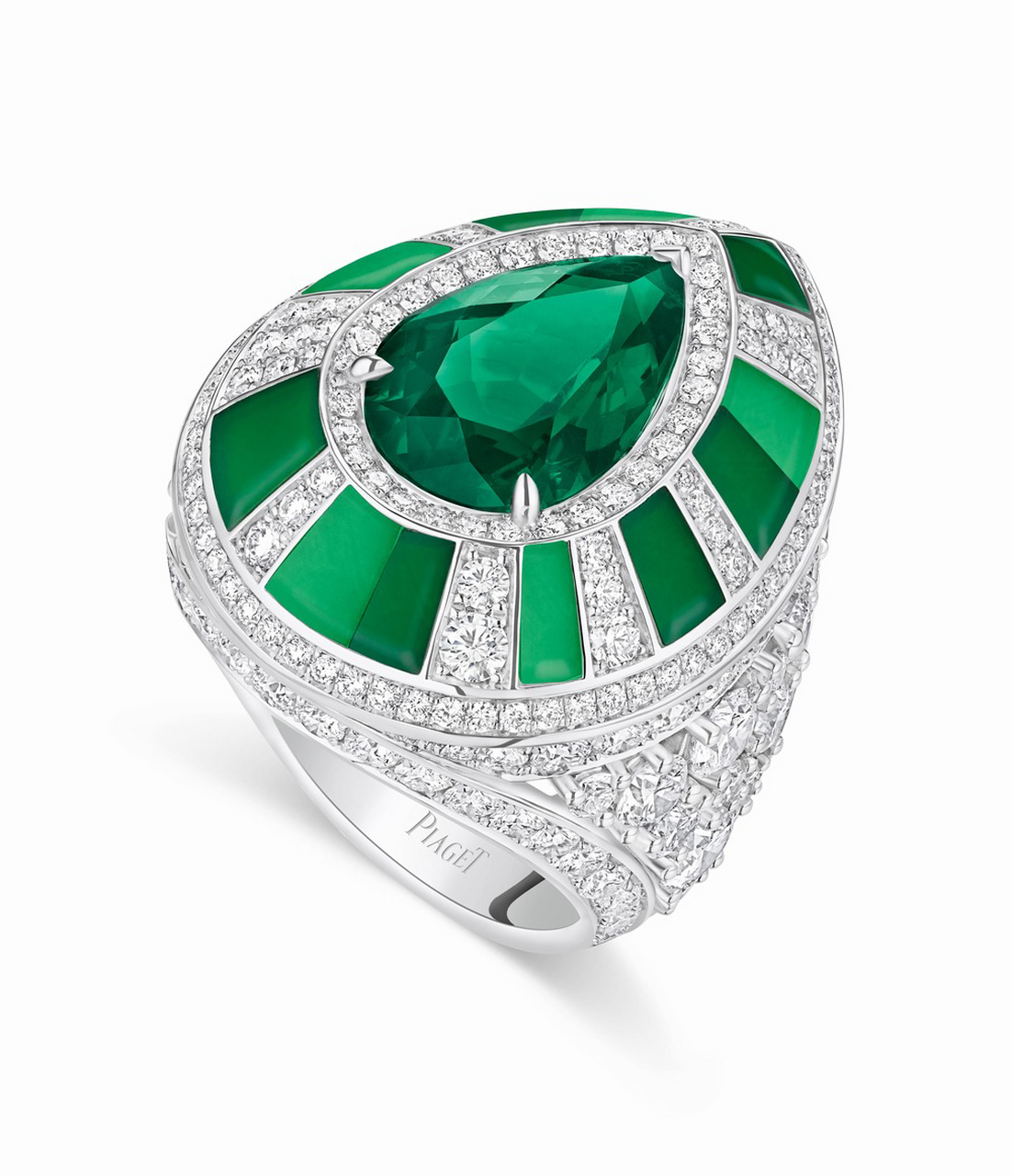 这些珠宝的美(417):piaget珠宝 这套作品用蓝宝石,钻石,褐色虎眼石,金