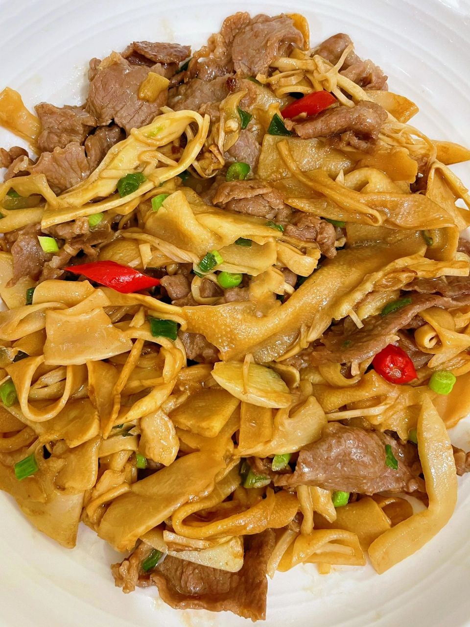 糯米笋炒牛肉,牛肉超级嫩!