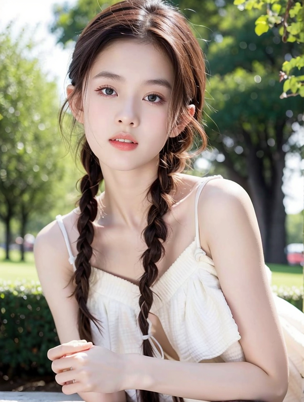 清纯可爱的双麻花美少女摄影写真#养眼美女# #性感美女# #气质美女