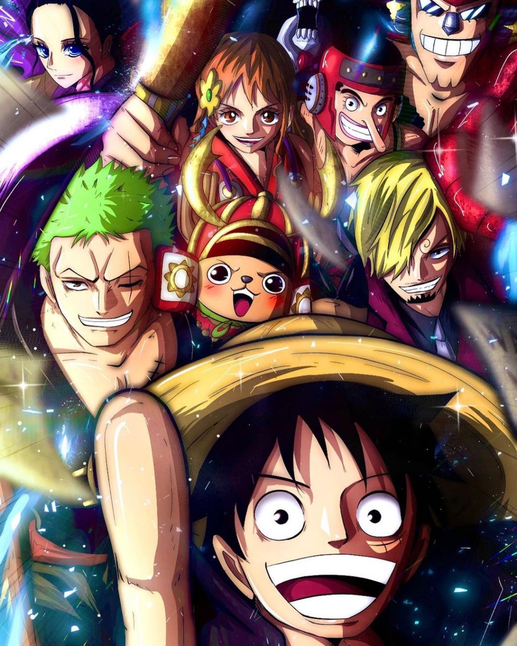 动漫# #漫画# 草帽海贼团大合影