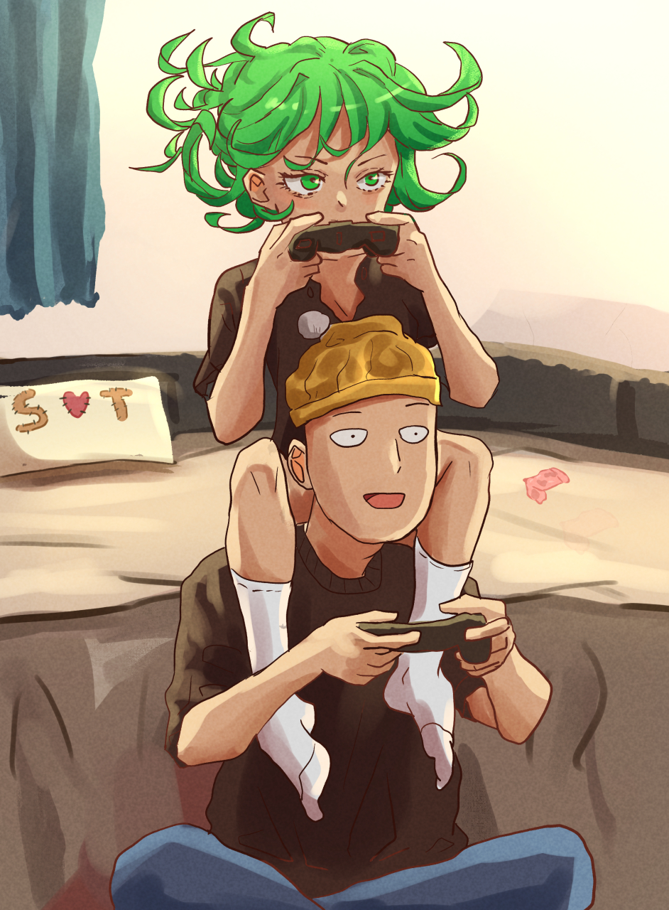 一拳超人# 琦玉和龙卷 这这这. 这也太腻歪了吧