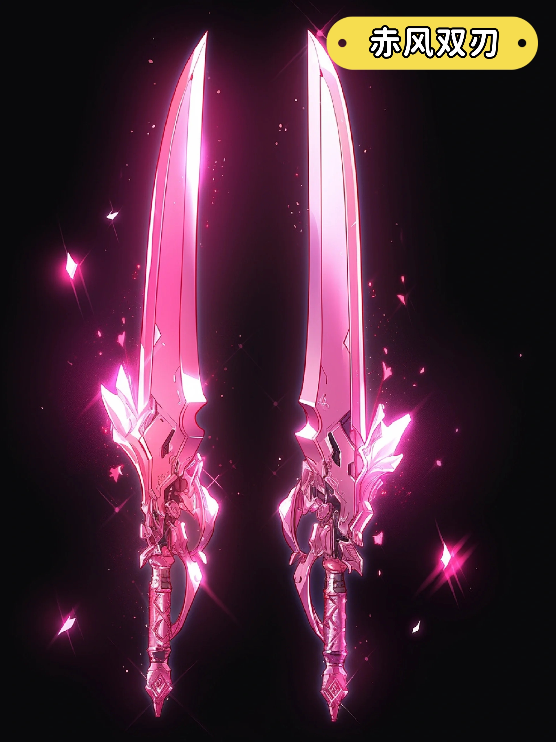 赤风双刃是一把以粉色为主题的武器,它是一个独特而迷人的