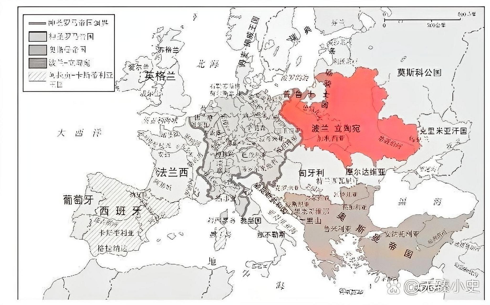 1500年,欧洲是一个迷宫般的小和分散的国家,尽管新兴的主权君主制山