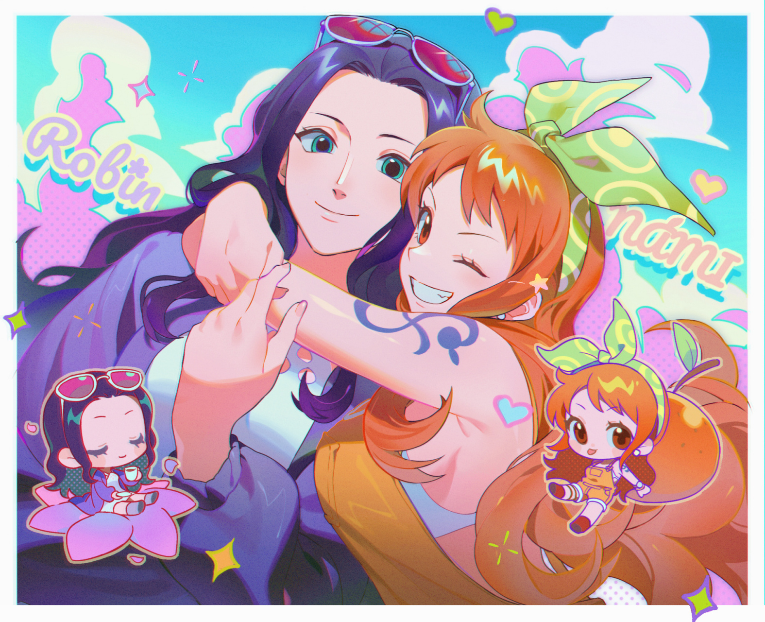 娜美&罗宾,两个老婆贴贴[色][色]