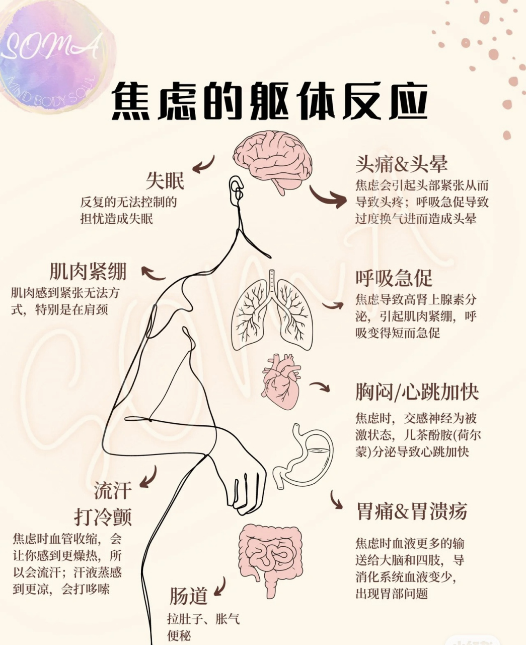 可能是你的身体在发出信号,压力过大你很焦虑了.