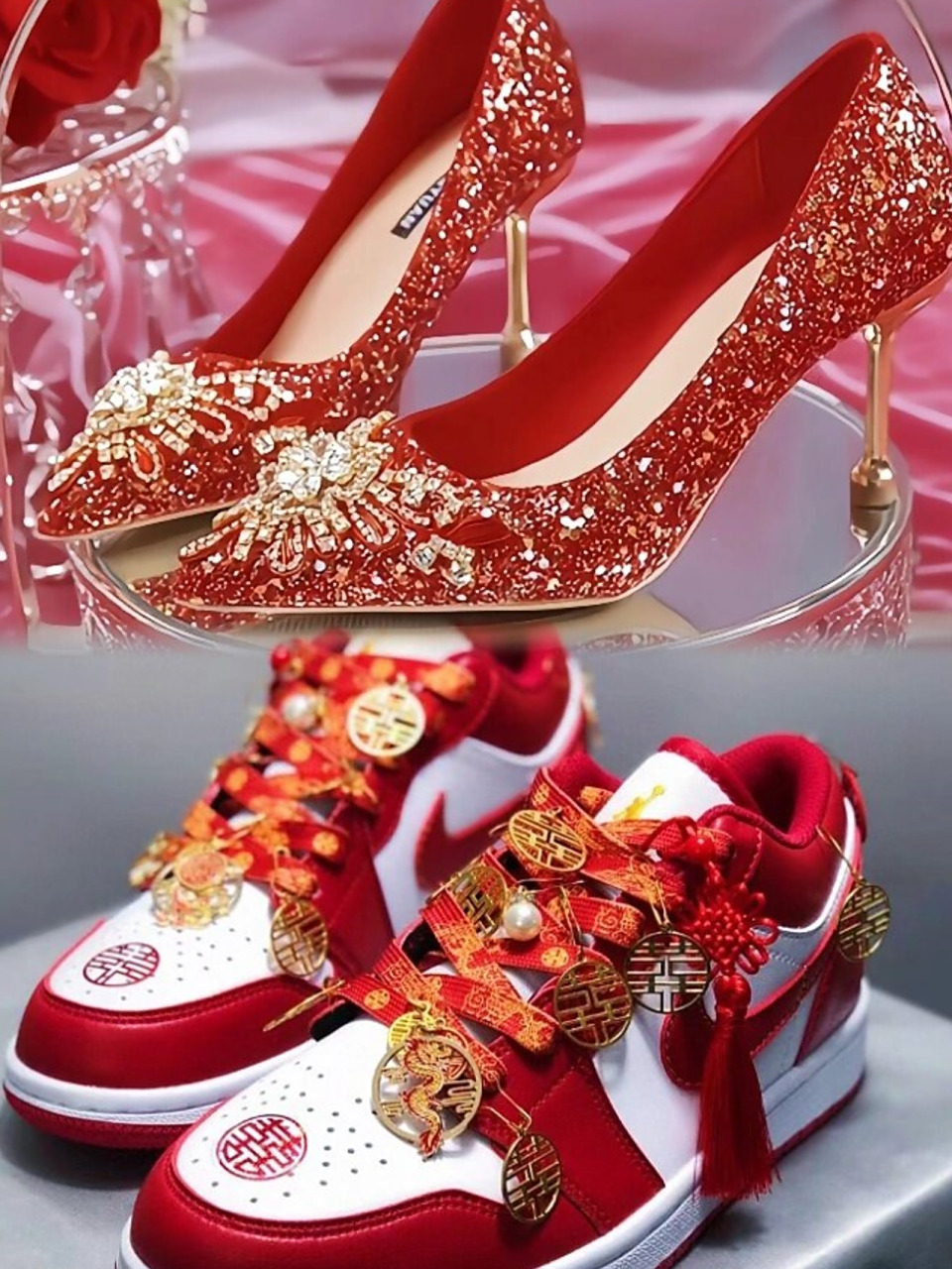 nike婚鞋aj	  这双婚鞋真的是美得无法形容!