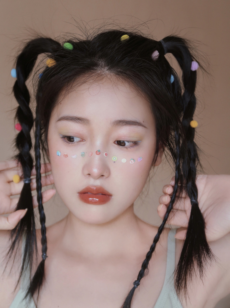 宅家拍大片|元气少女感创意妆容拍照分享[衰] [吧唧r]hi我来啦!