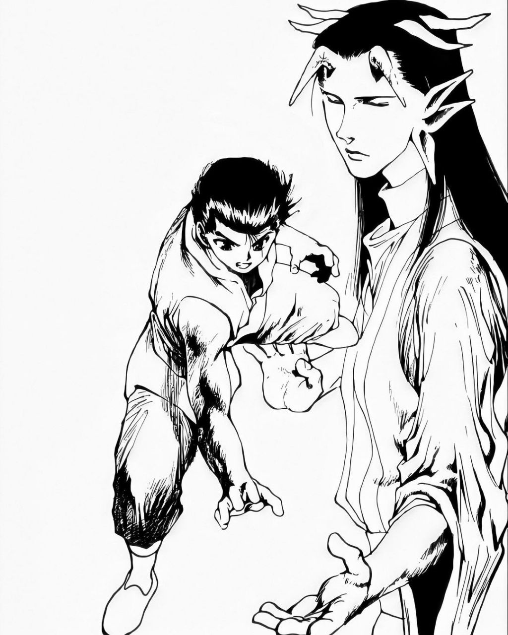 幽助和仙水 #漫画