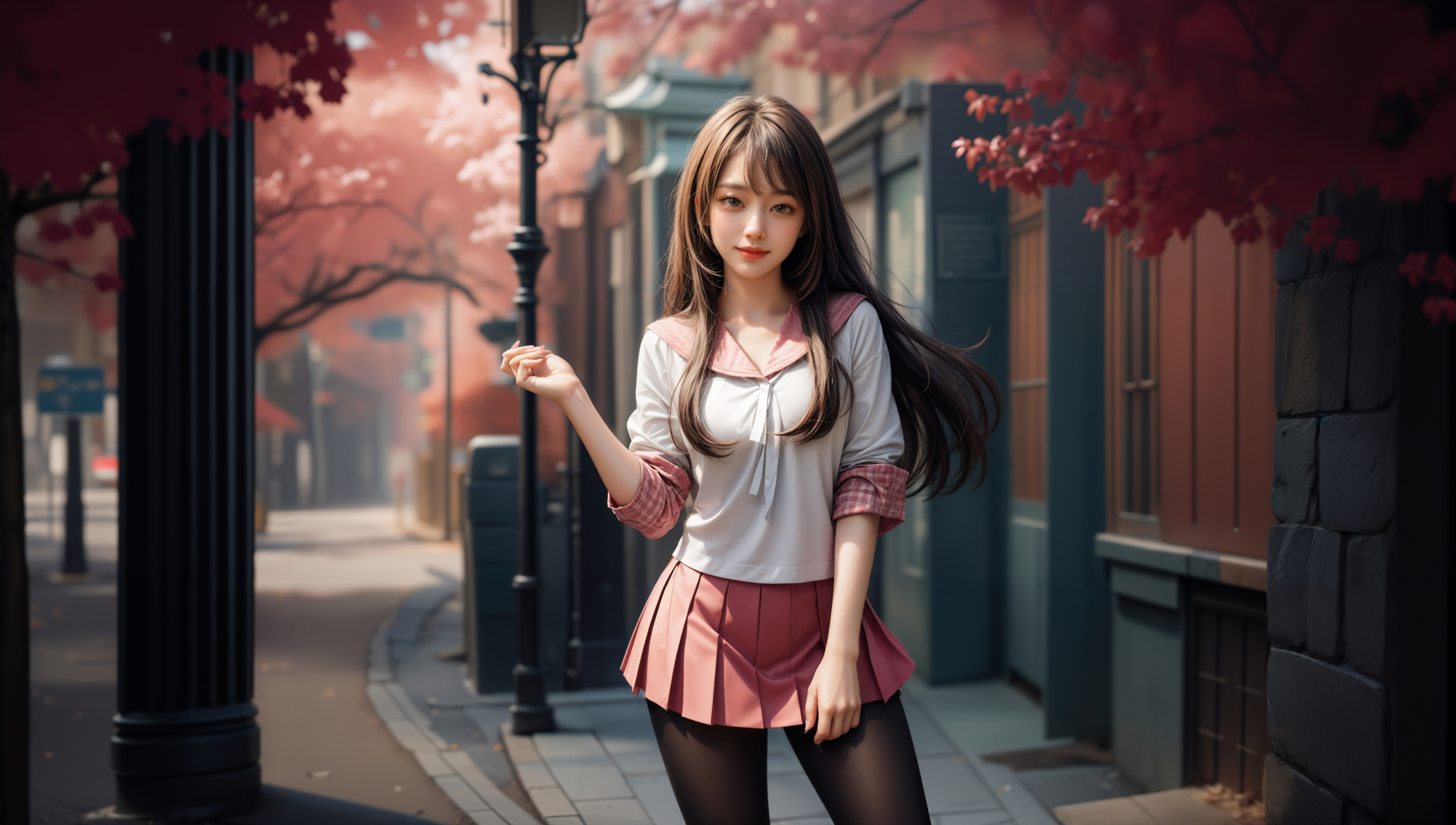 ai美女图片##ai美女写真# #ai美女壁纸# 每日ai美女秀	她穿着粉色