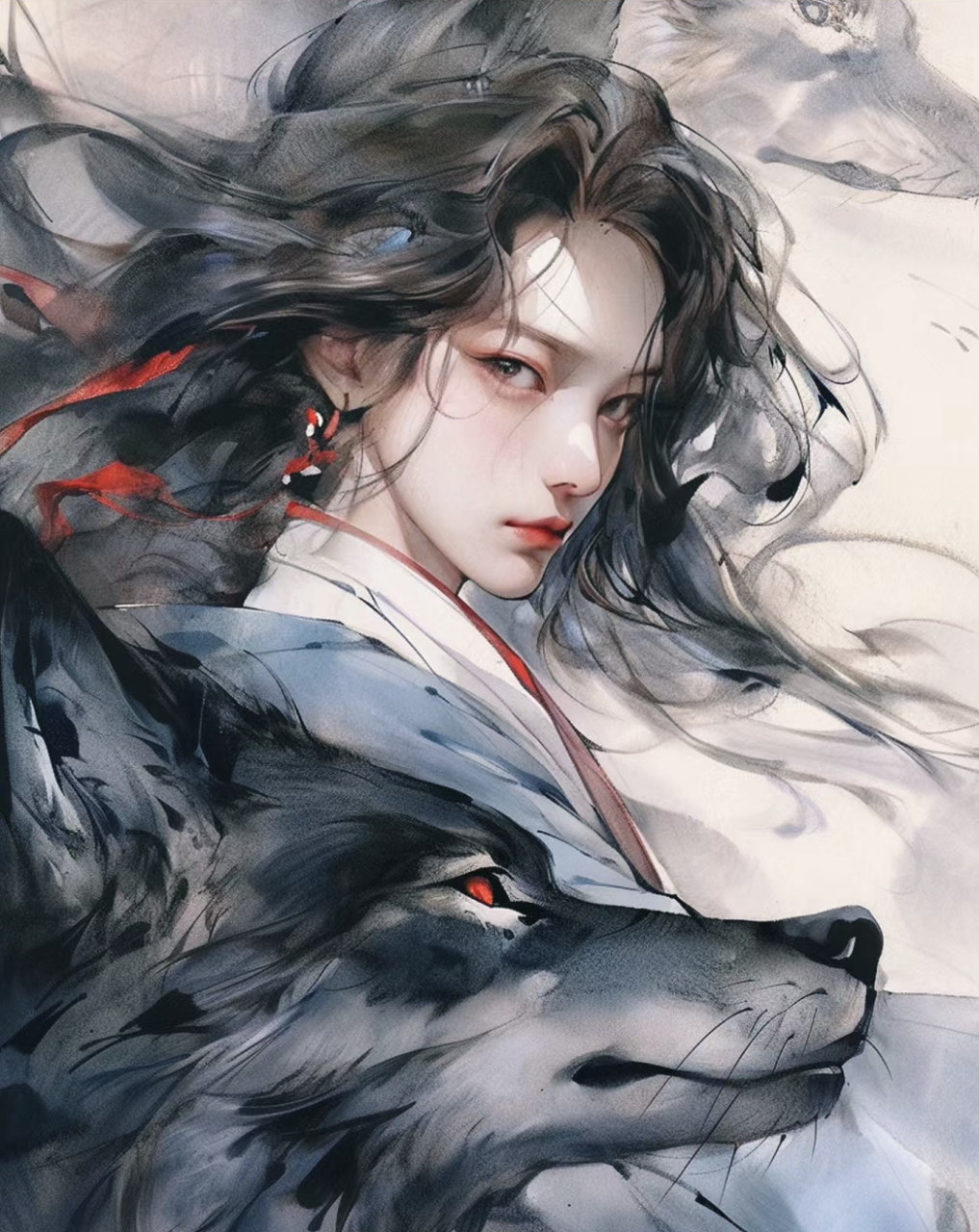 古风狼族公主#动漫头像#  狼少女!