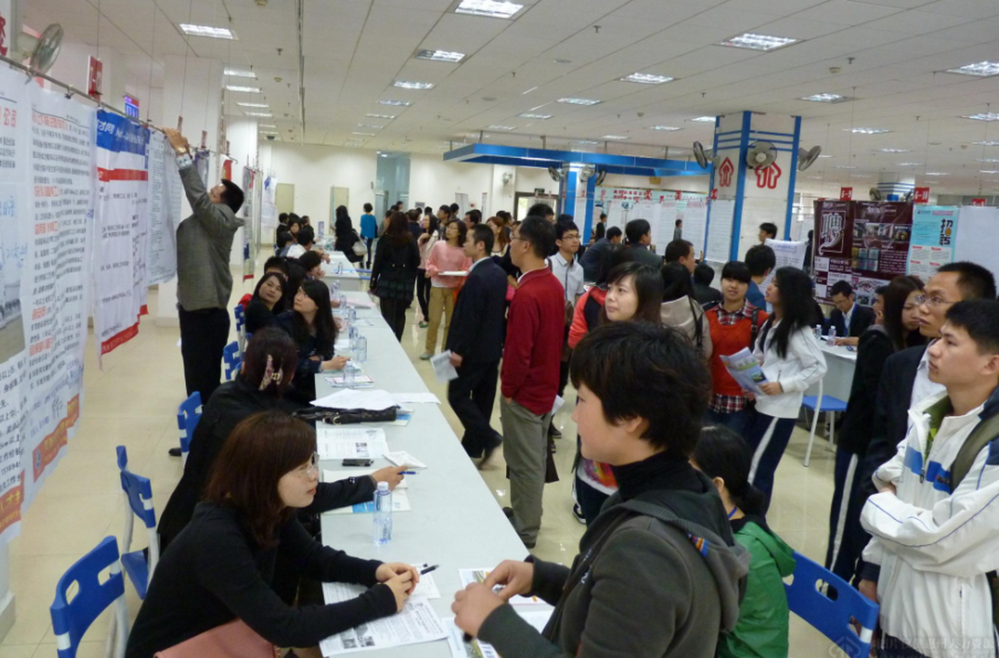 工作卷了,厌了,试试到人才市场走走,看看自己在市场里还值多少,受打击