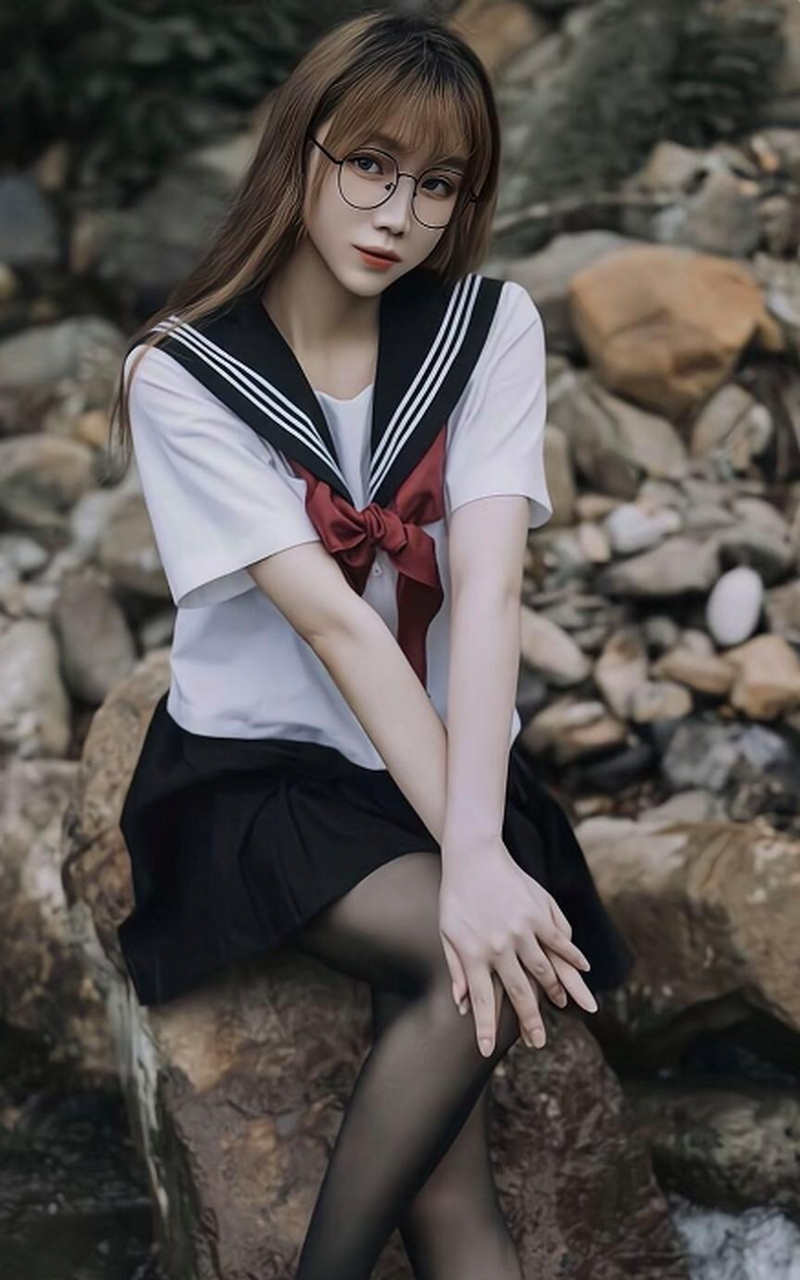 jk制服# #美照# jk配丝袜好像更迷人