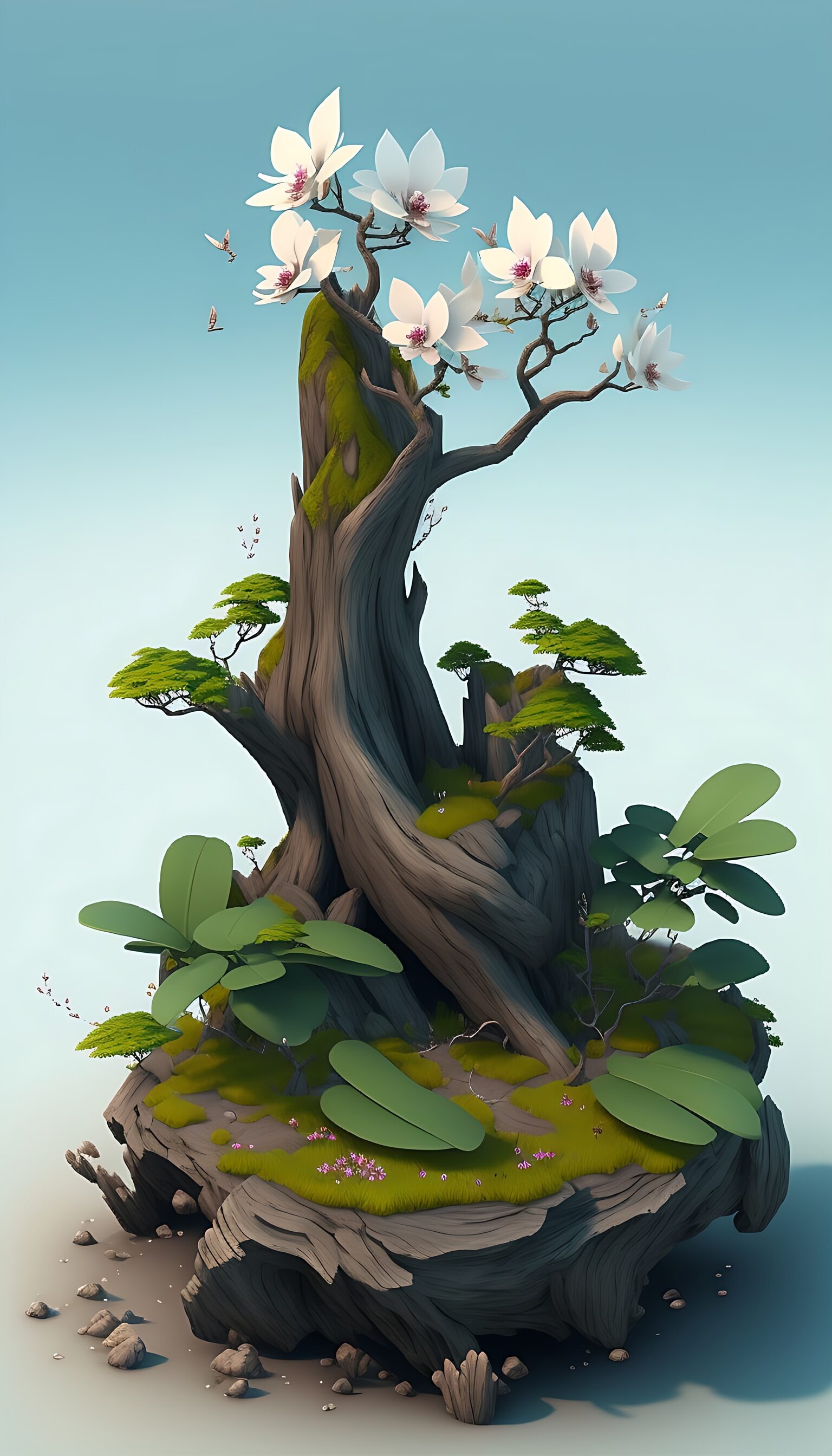 苔藓滋生的长满了枯木,这片荒凉的土地上似乎只有死寂和萧条