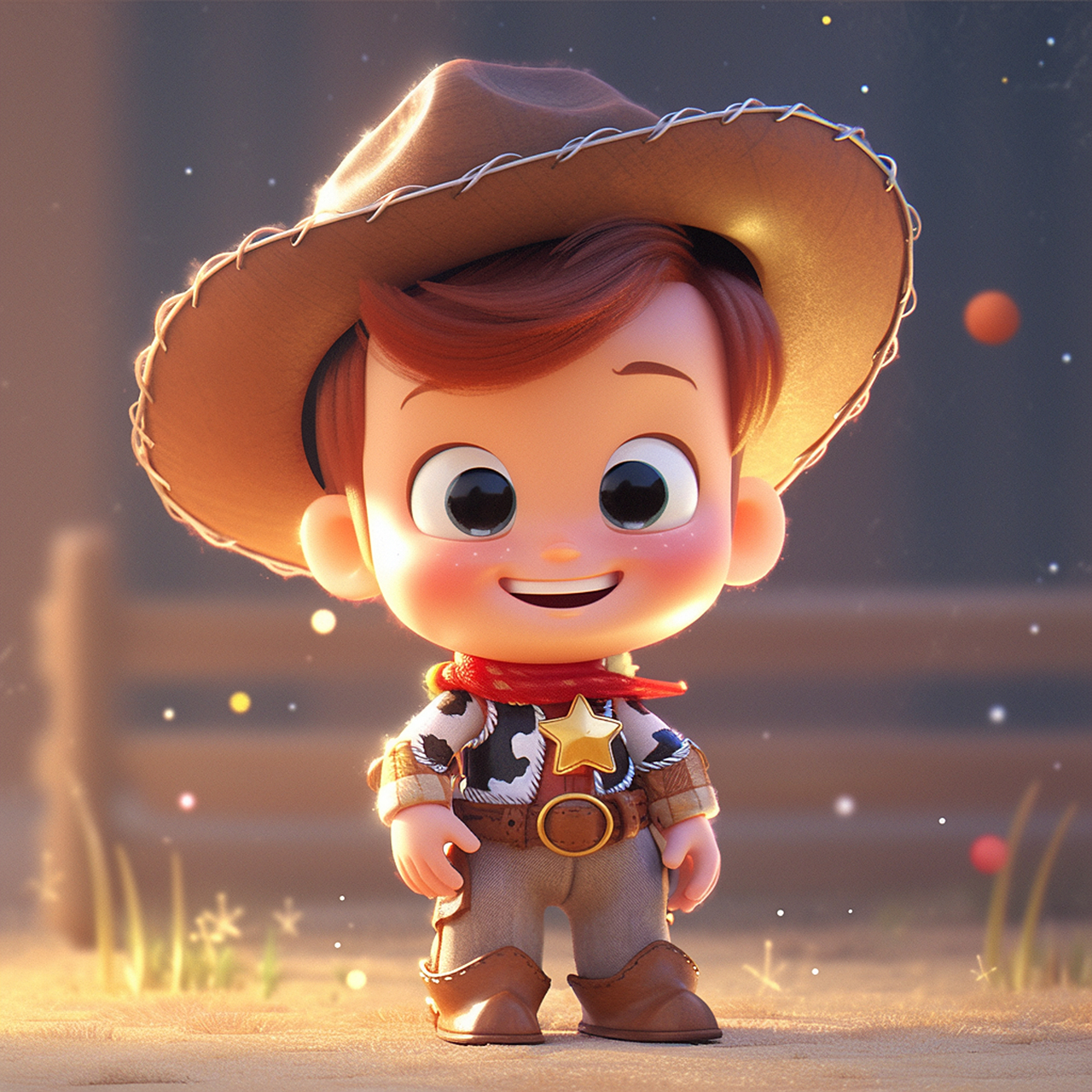 这是一个温馨的世界,暖暖的配色,可爱纯真的卡通人物!#ai艺术季#