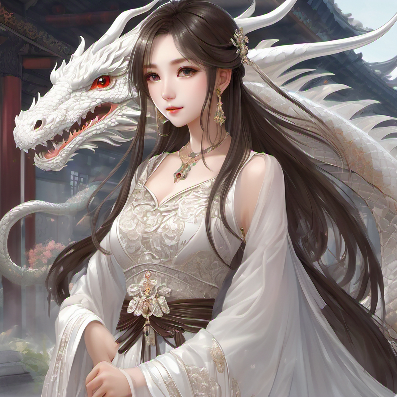 相传在观音菩萨的身边,有一位非常聪明伶俐的女童,名叫龙女.