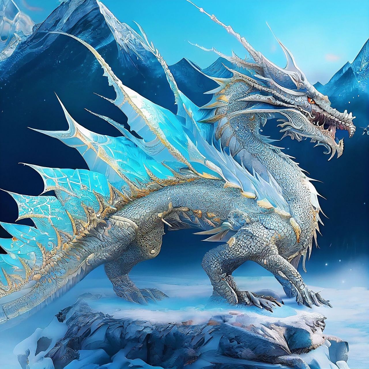 "上古四大神龙 | 冰夷 冰夷,高贵无比.