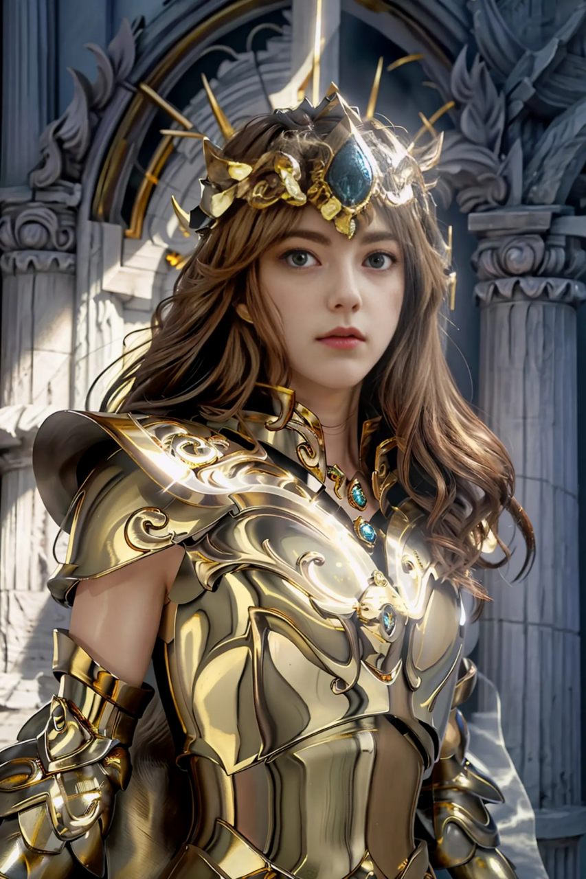 女版狮子座黄金圣斗士#圣斗士星矢 #stablediffusion #黄金圣斗士