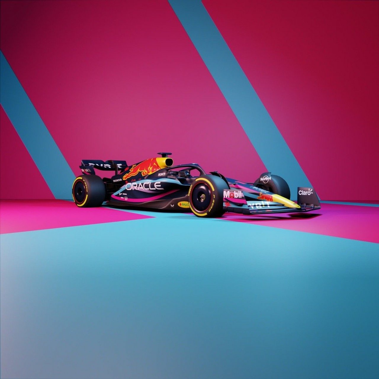 【f1】红牛车队发布迈阿密站rb19特别版涂装#2023f1迈阿密大奖赛##f1#