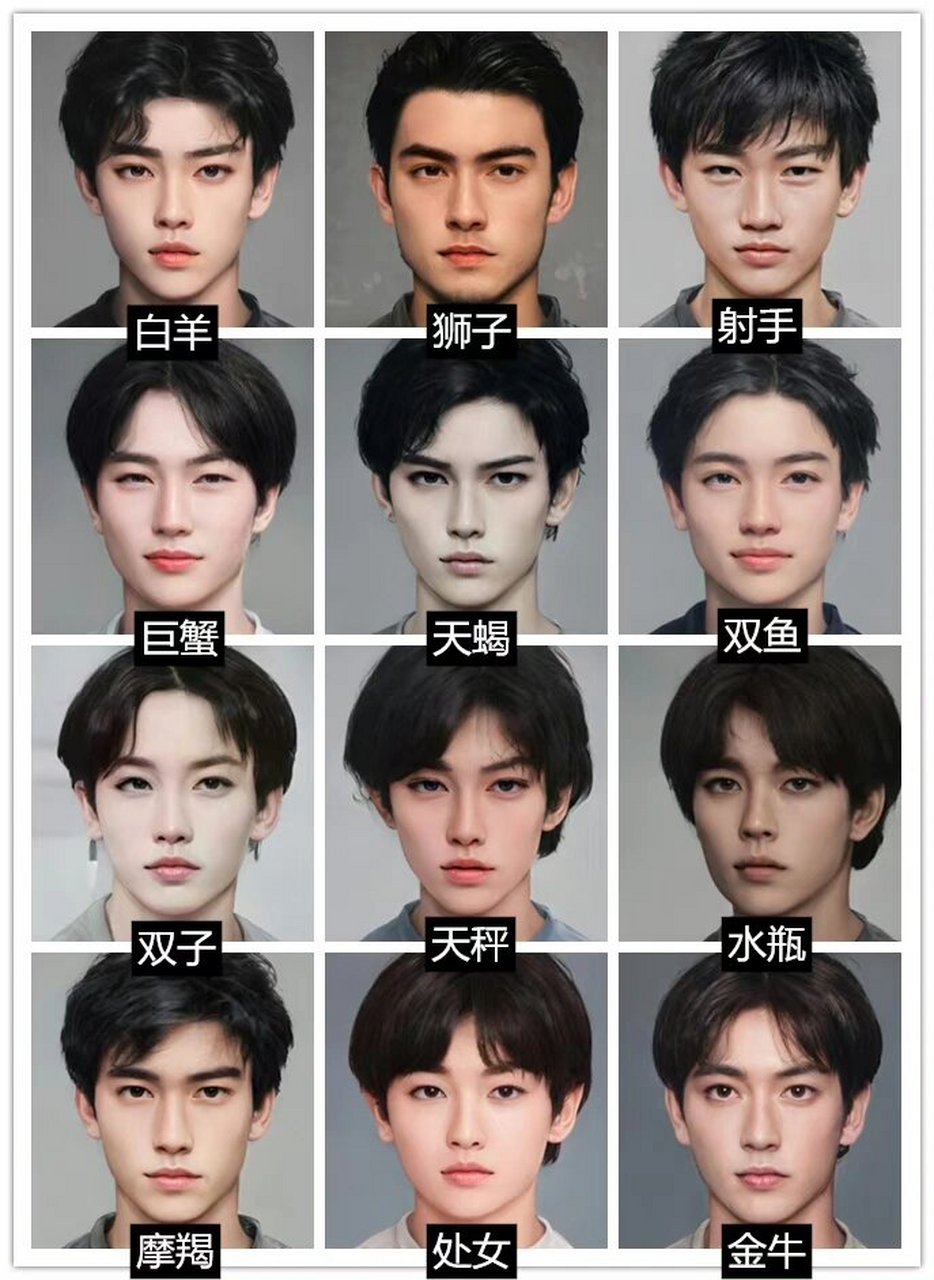 12星座男女平均脸 你们看像吗