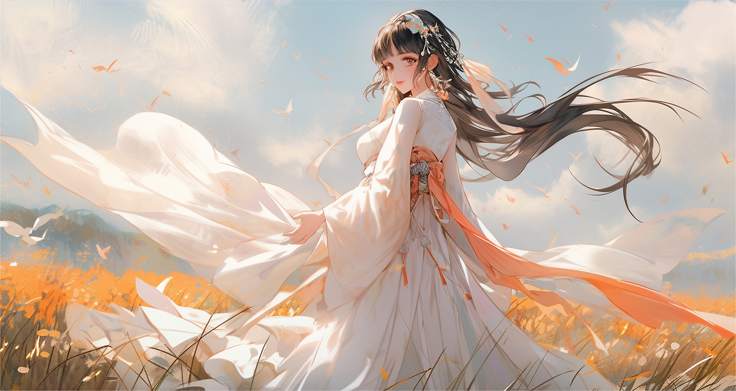 待到山花烂漫时,她在丛中笑 #电脑壁纸# #二次元# #二次元美图