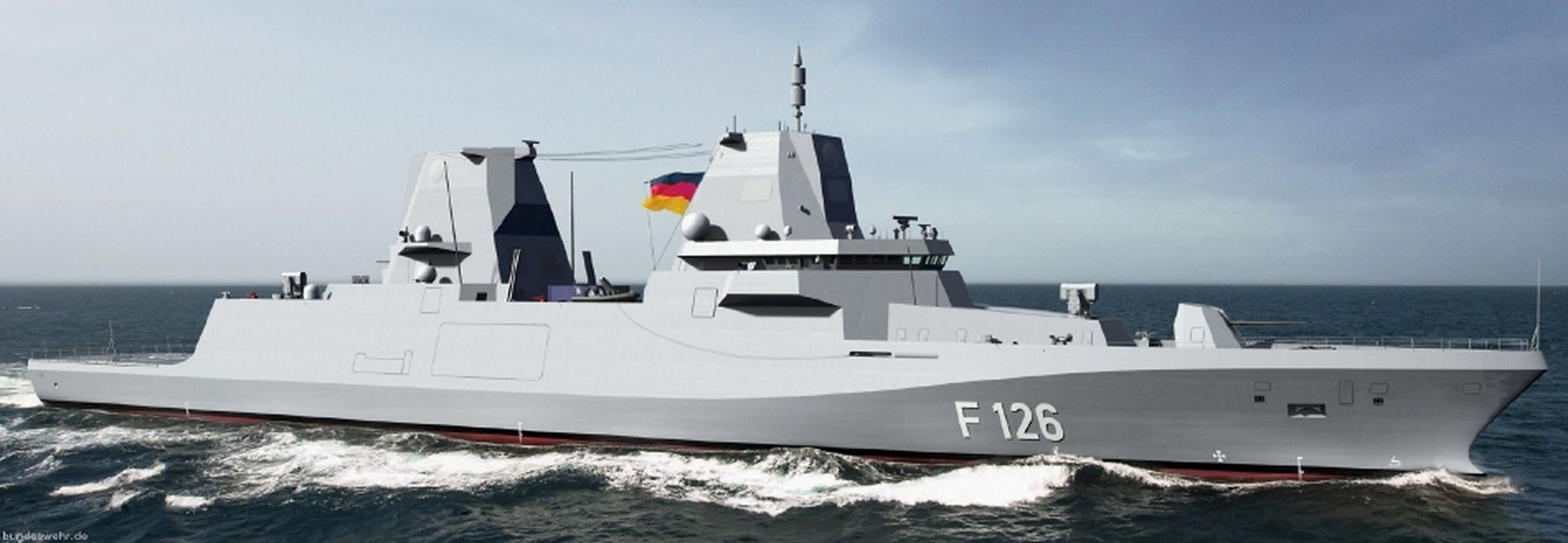 f126护卫舰满载排水量超过了9900吨,接近于1万吨.