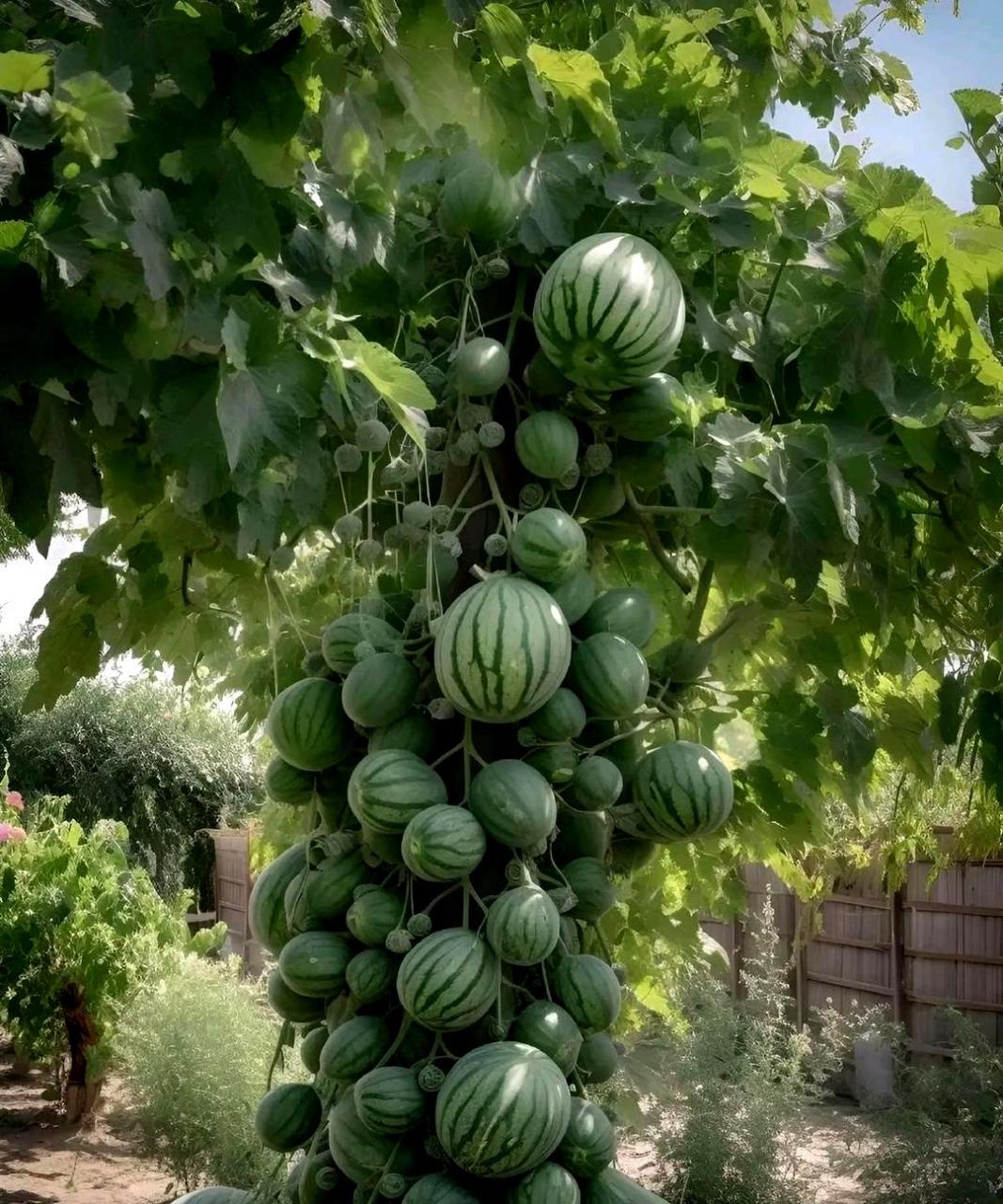 请问这种西瓜树真的存在吗?我很天真,不要欺骗我!