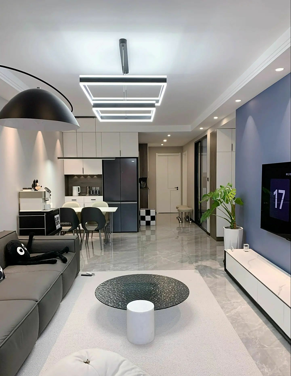 2023黑白灰色调的现代极简风格#装修