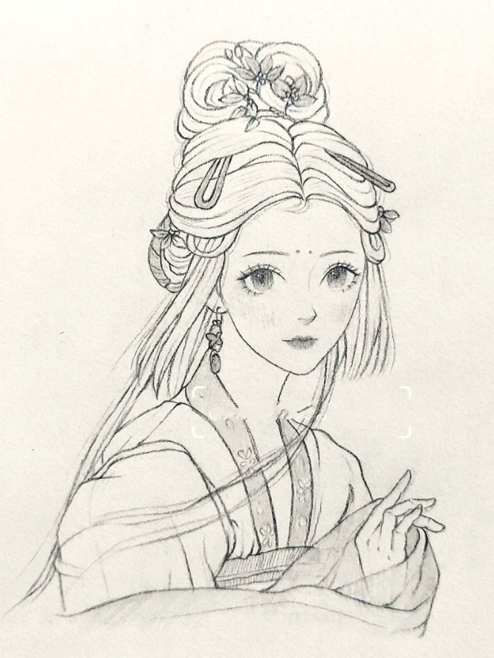 5自动铅笔(老演员了)复杂的发型画的很解压有木有古风人物