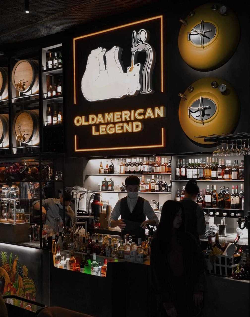 美式工业风餐吧酒吧于一体的综合性场所,老美集市 white bear market