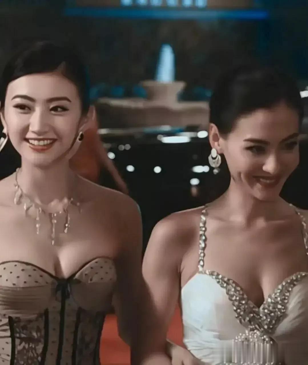 景甜与张柏芝,两位大美女,真美!