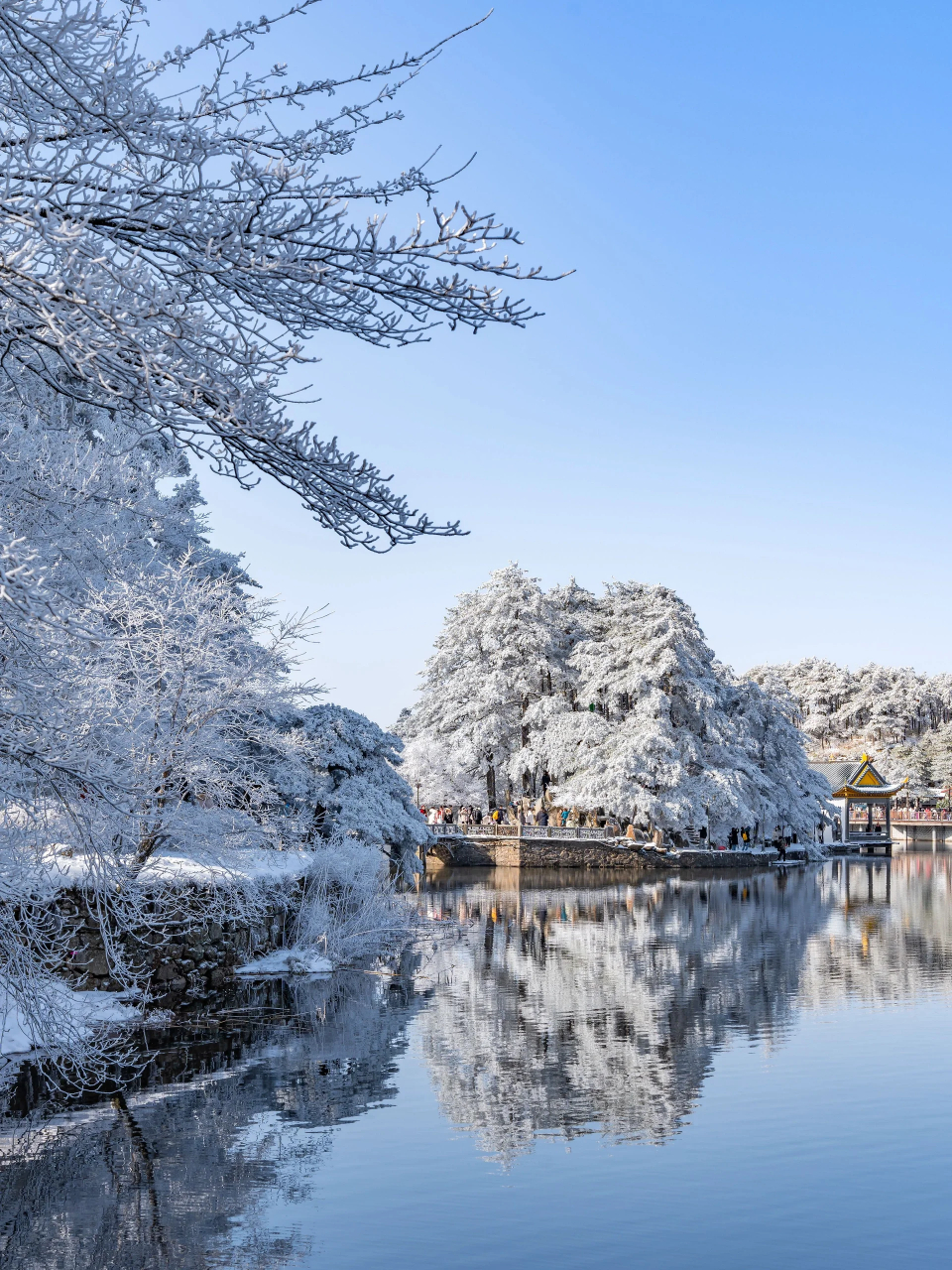 庐山下雪图片