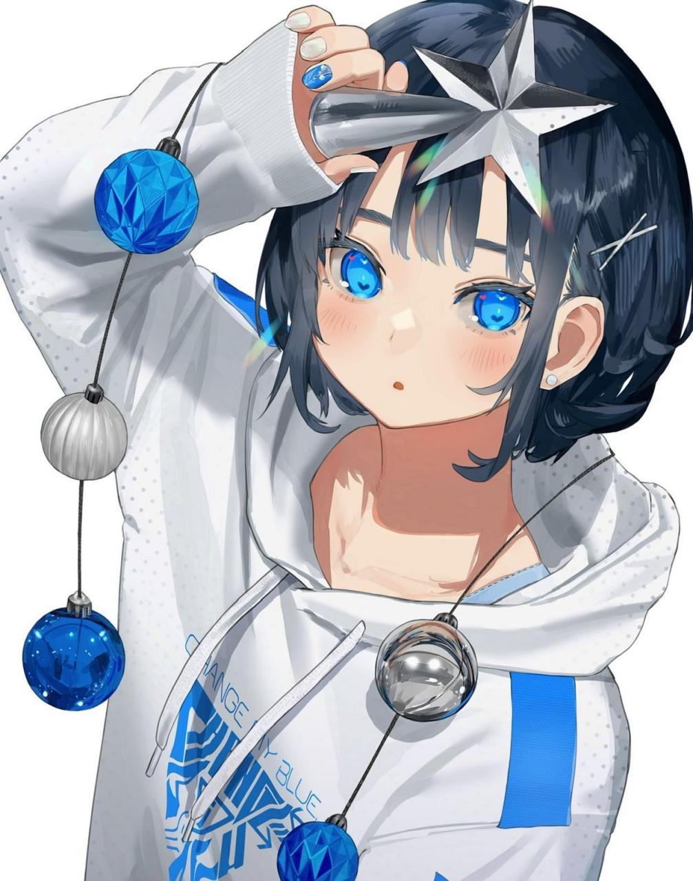 黑发蓝瞳美少女97  twi: mashirokta 676767