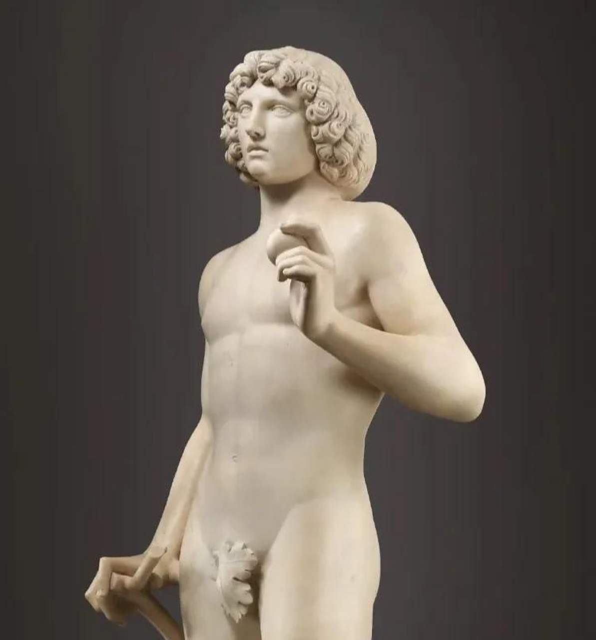 博物馆收藏着一尊亚当的雕像.