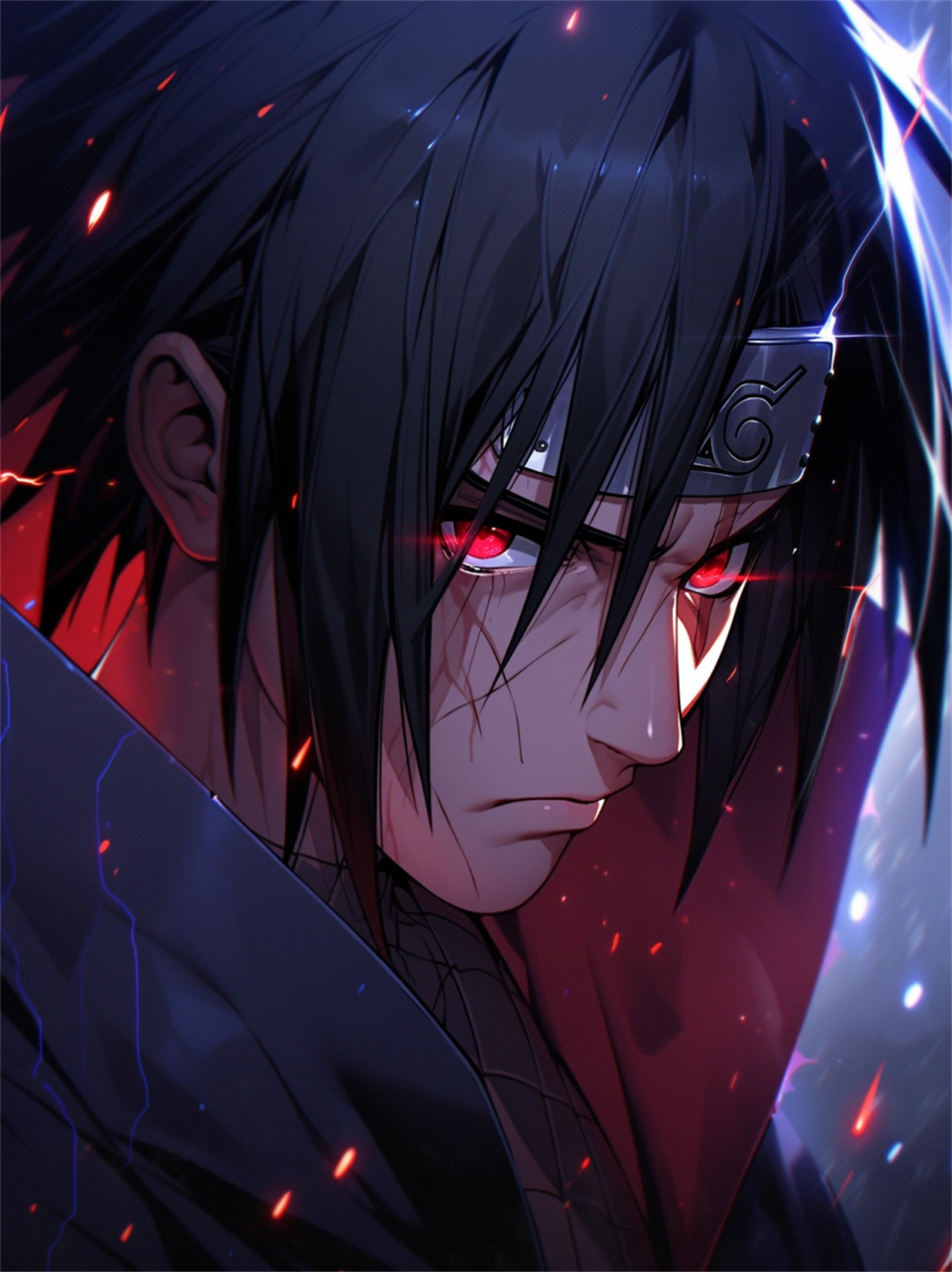 火影忍者|宇智波佐助  木叶名门宇智波一族末裔,为复兴宇智波一族而踏