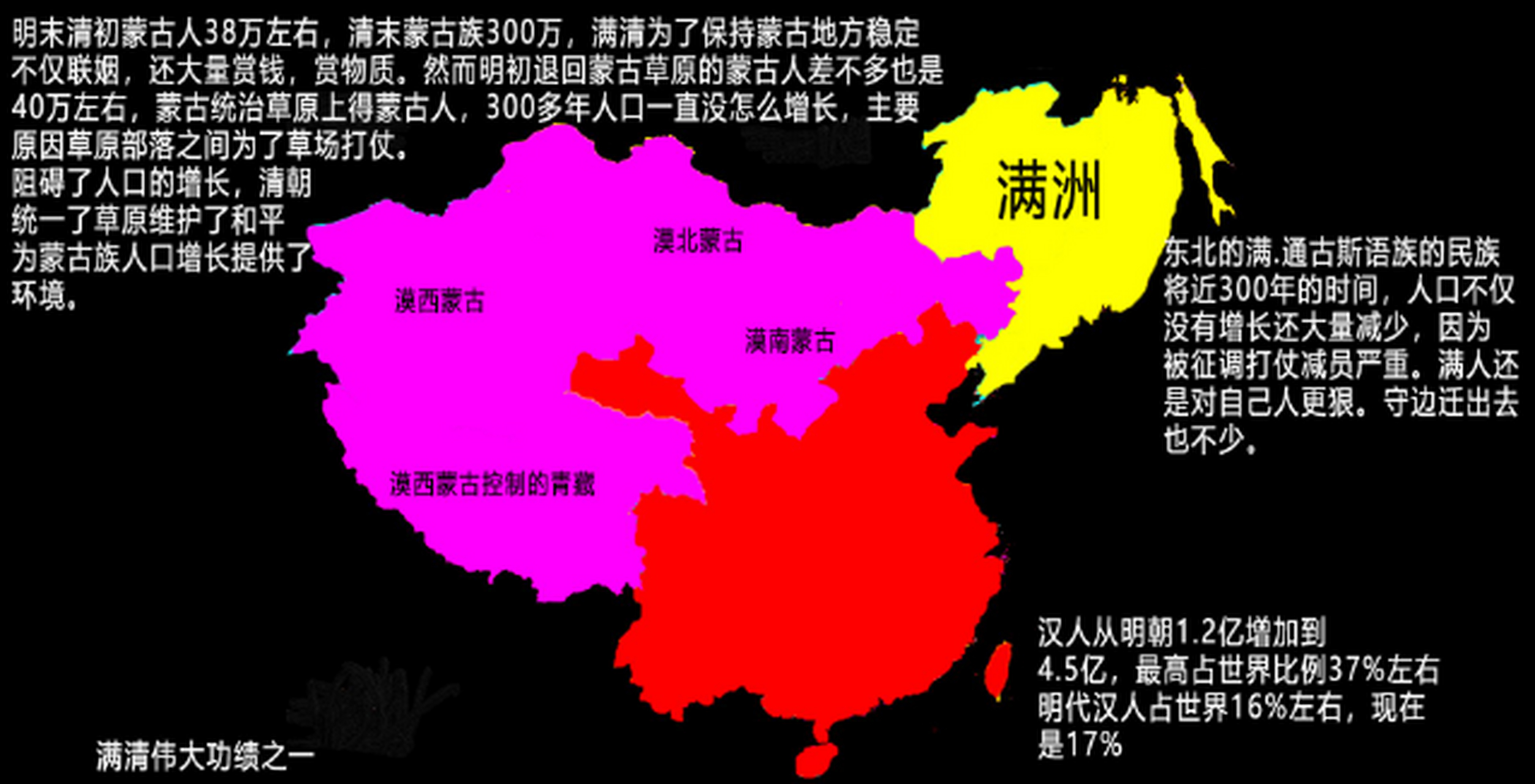 清朝干掉明人只用了十几年,干掉元人用了将近170多年,明人用了300多年