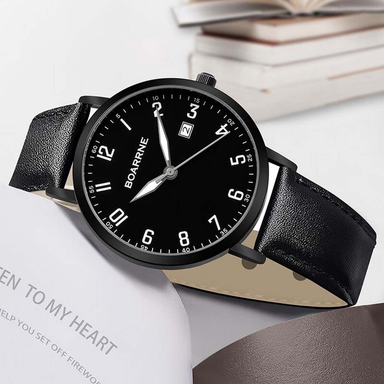 伯恩(boarrne) 学生手表男初中高中学生考试手表 青少年小学生儿童表