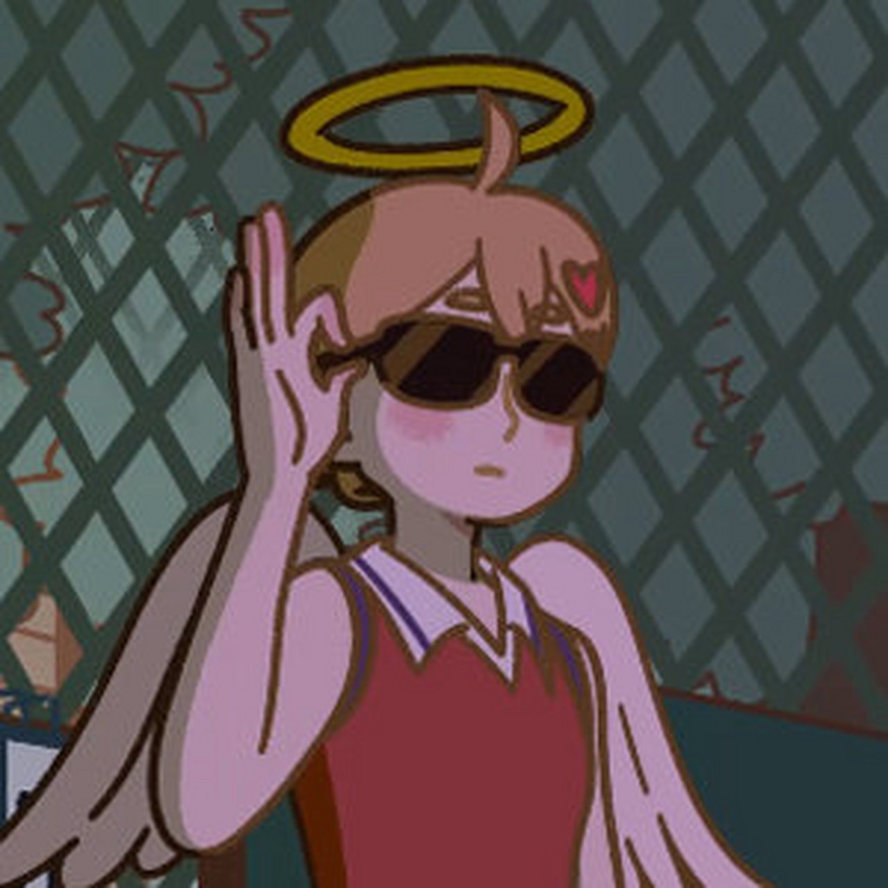 来自一组官推的《万圣街》泥泥和莉莉的情头!墨镜一带,圣光不怕!