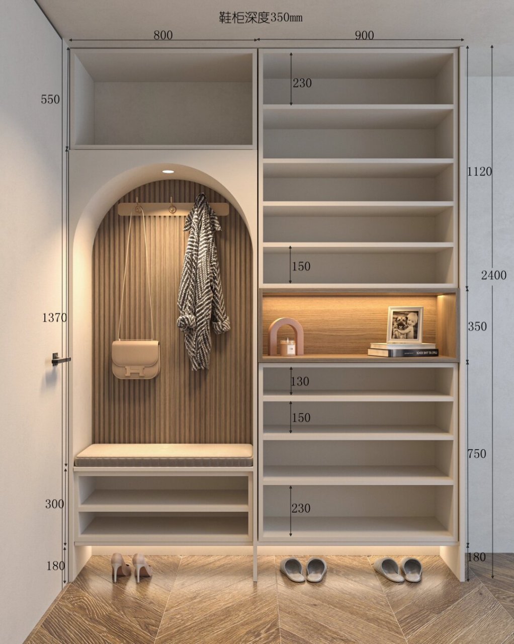 奶油法式风78超实用的玄关鞋柜设计6015抄作业73  入户玄关