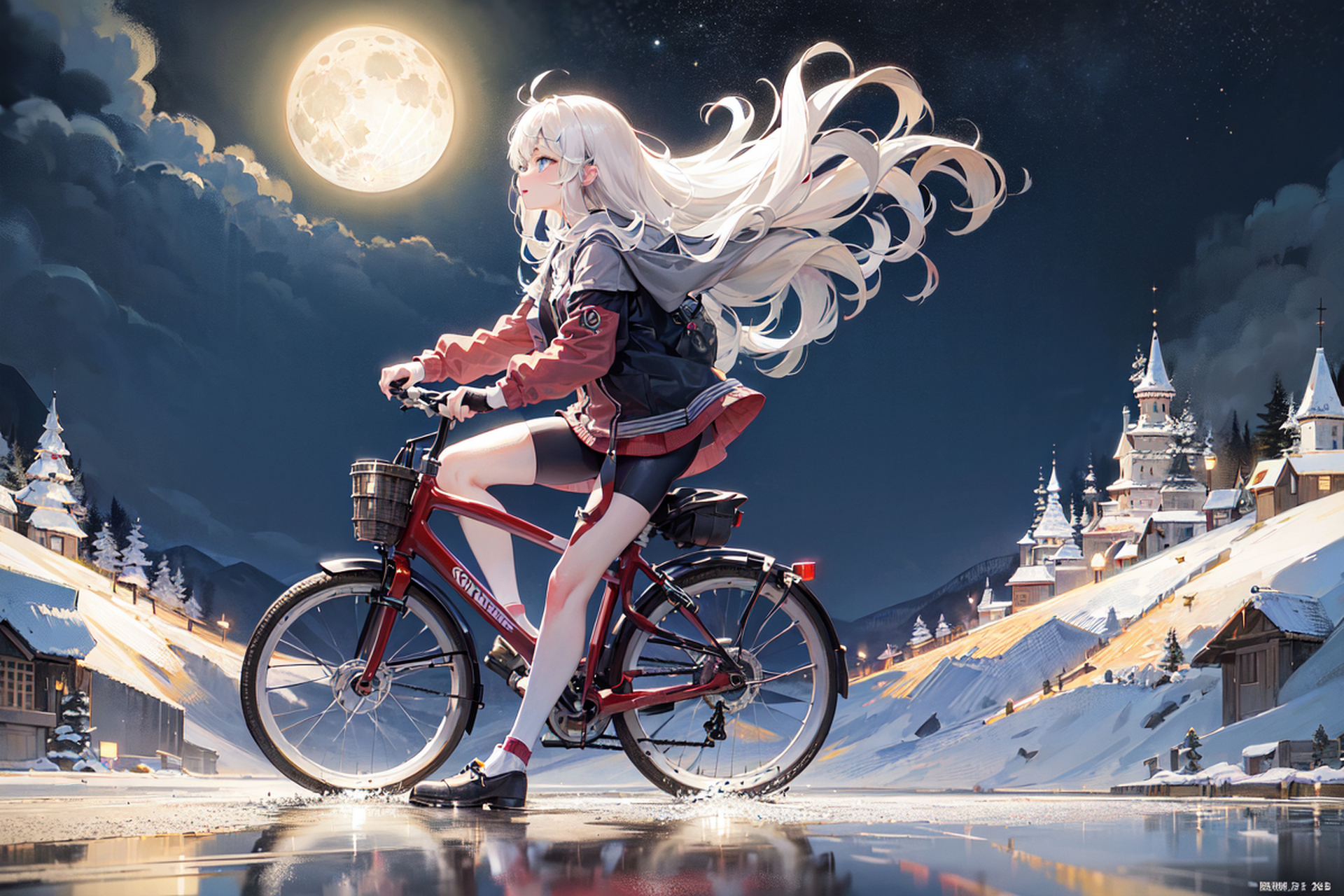 骑单车的白毛少女[期待]#二次元