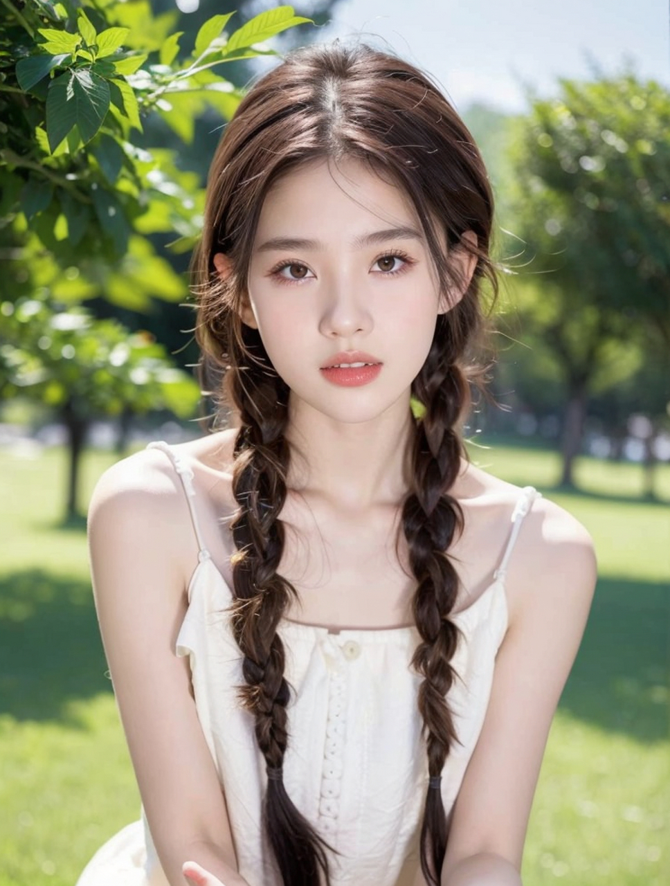 清纯可爱的双麻花美少女摄影写真#养眼美女# #性感美女# #气质美女