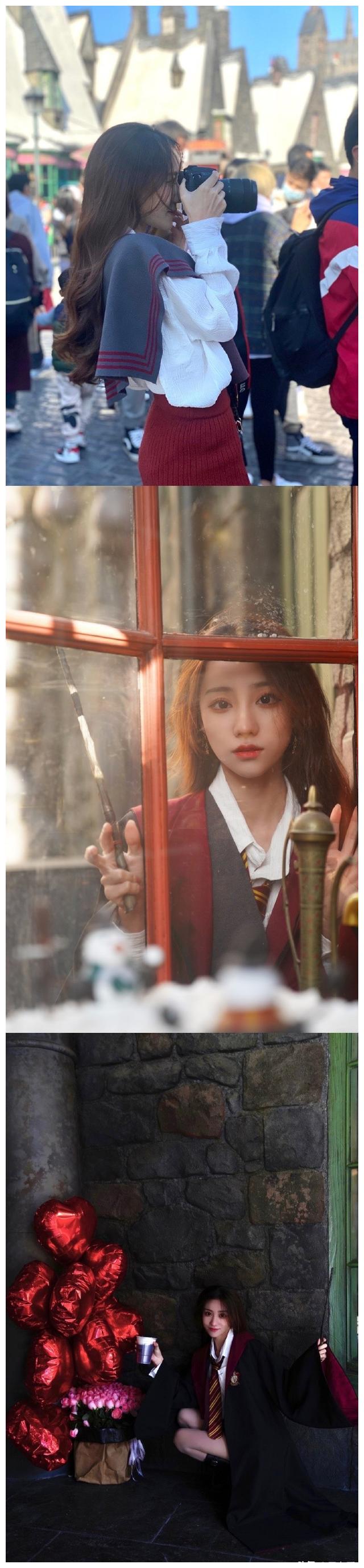 网红美女夏诗洁游玩北京环球影城迷人美照欣赏